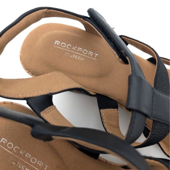 Rockport Briah Gladiator Wedge Sandals Women's Black/Brown Size US8 EU39 - Picture 11 of 12